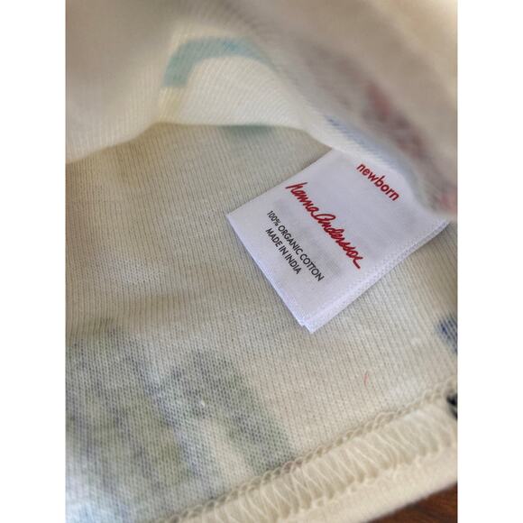 Hanna Andersson Top Knot Beanie Newborn 100% Organic Cotton Baby Hat Sunny Day - Picture 4 of 4